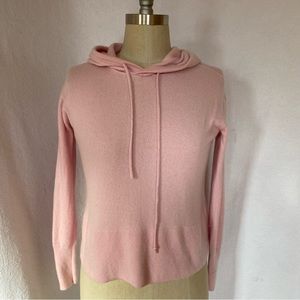 Everlane pure cashmere pale pink hooded sweater